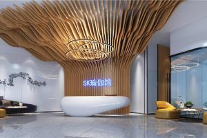 Sk深圳瑜伽館裝修設(shè)計(jì)大理石地板大廳裝修。