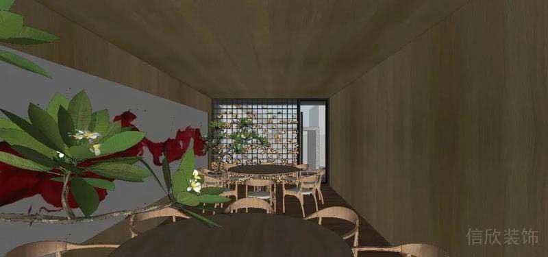 餐廳現(xiàn)代風用餐區(qū)效果圖