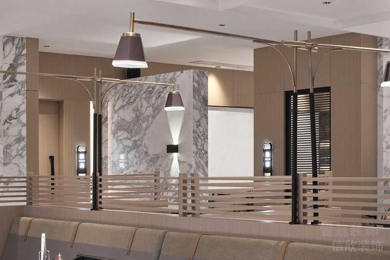 現代原木風格餐廳公共就餐區(qū)