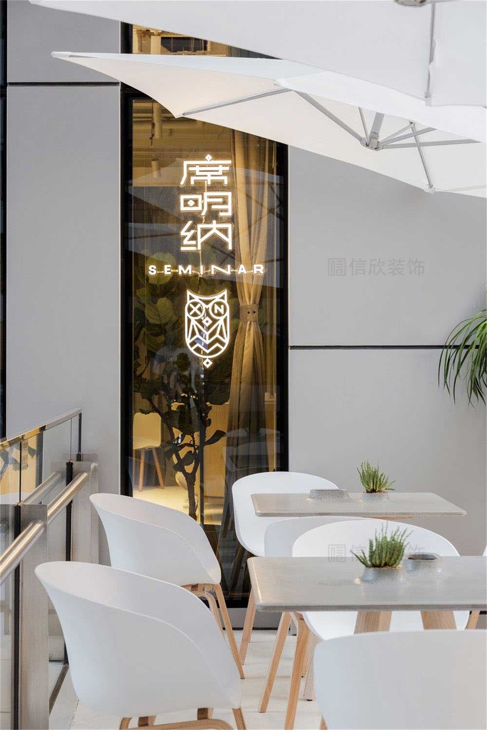 深圳羅湖簡(jiǎn)約北歐風(fēng)餐飲店裝修設(shè)計(jì)綠植裝飾