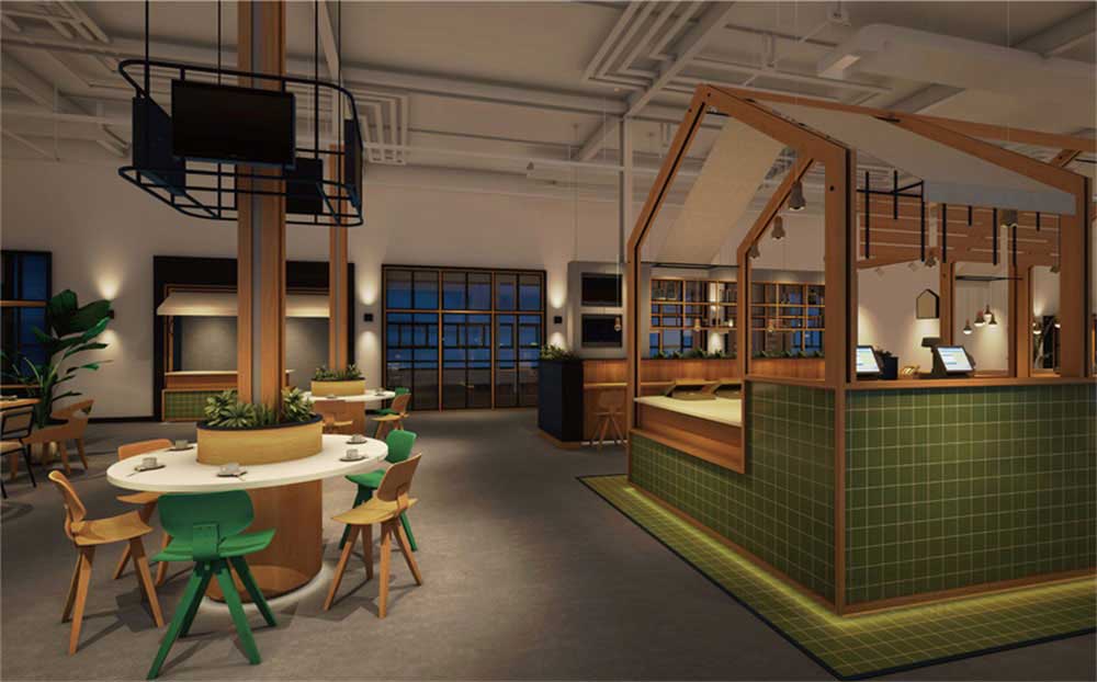 深圳南山工業(yè)風餐飲店裝修設計工藝細節(jié)