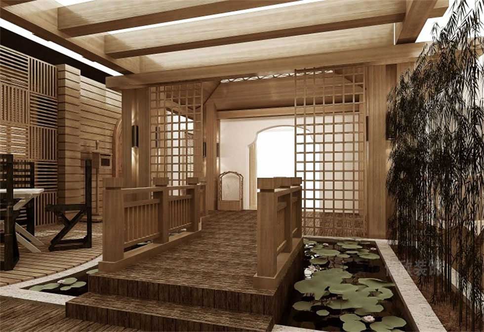 實(shí)木制品展廳大廳裝修設(shè)計(jì)