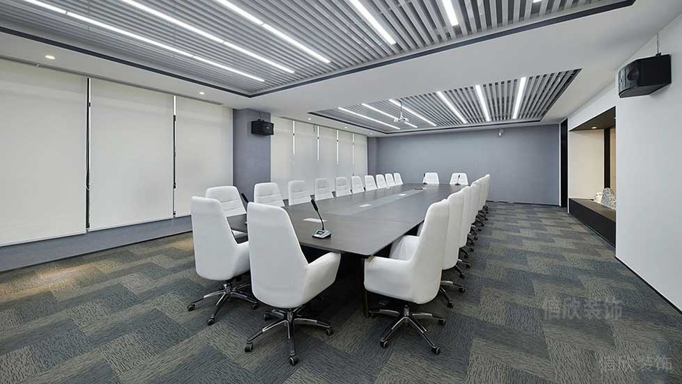 現(xiàn)代簡約風格商務公司案例會議室效果圖