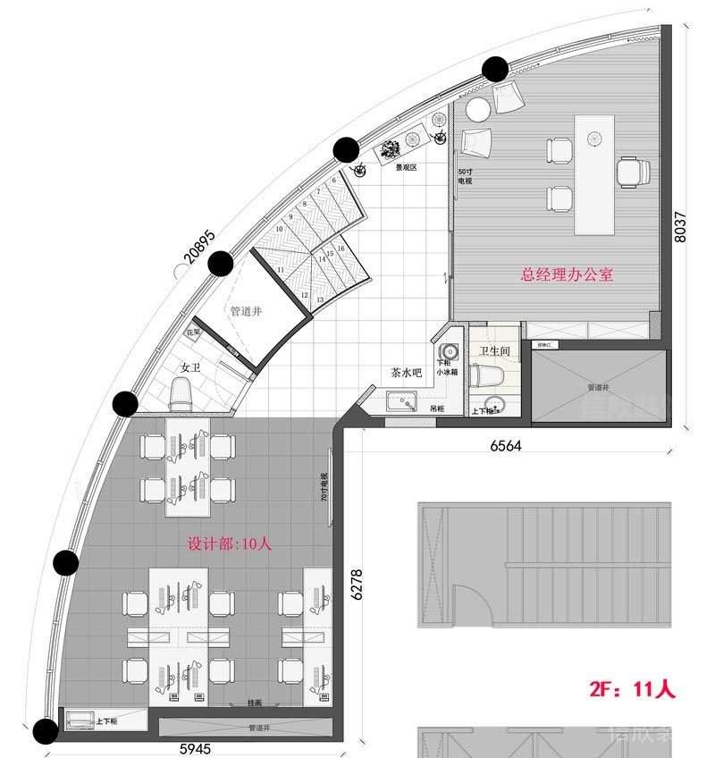 深圳市龍崗區(qū)辦公室平面圖