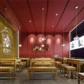 深圳新中式風(fēng)格牛肉餐飲店裝修設(shè)計(jì)案例用餐區(qū)效果圖