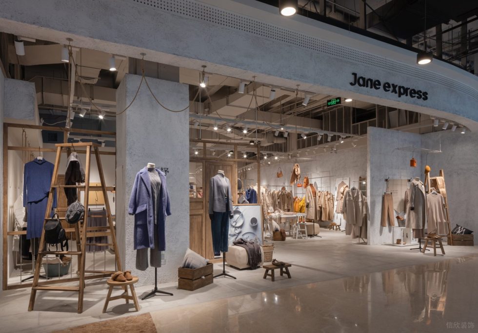 深圳市龍華區大浪現代風jane Express服裝店鋪裝修設計外立面
