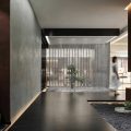 Nasca整體家具展廳裝修設計 白色水晶遮擋簾
