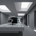 現代燈具全球旗艦展廳裝修設計 頂面地面led燈飾展示